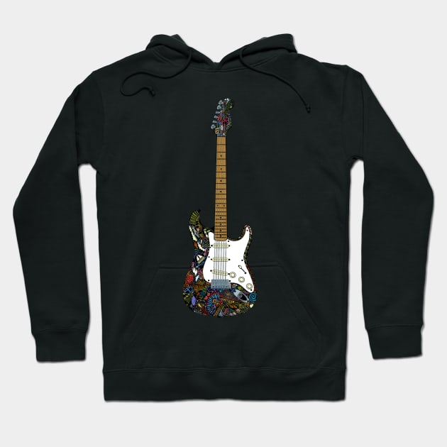 Eric’s Strato Guitar in Full Colour Hoodie by BullShirtCo